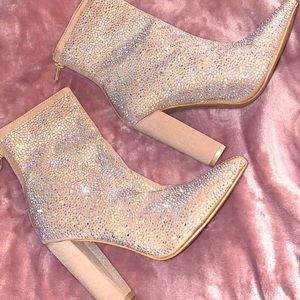 Azalea Wang rhinestone boot.